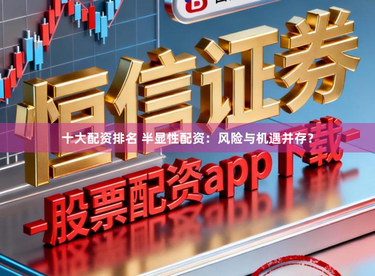 十大配资排名 半显性配资：风险与机遇并存？